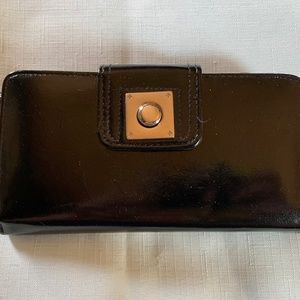 Black Wallet with Silver Hardware